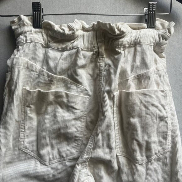 Zara paper bag high waist corduroy slim fit pants Sz 2 /24” - Picture 5 of 11